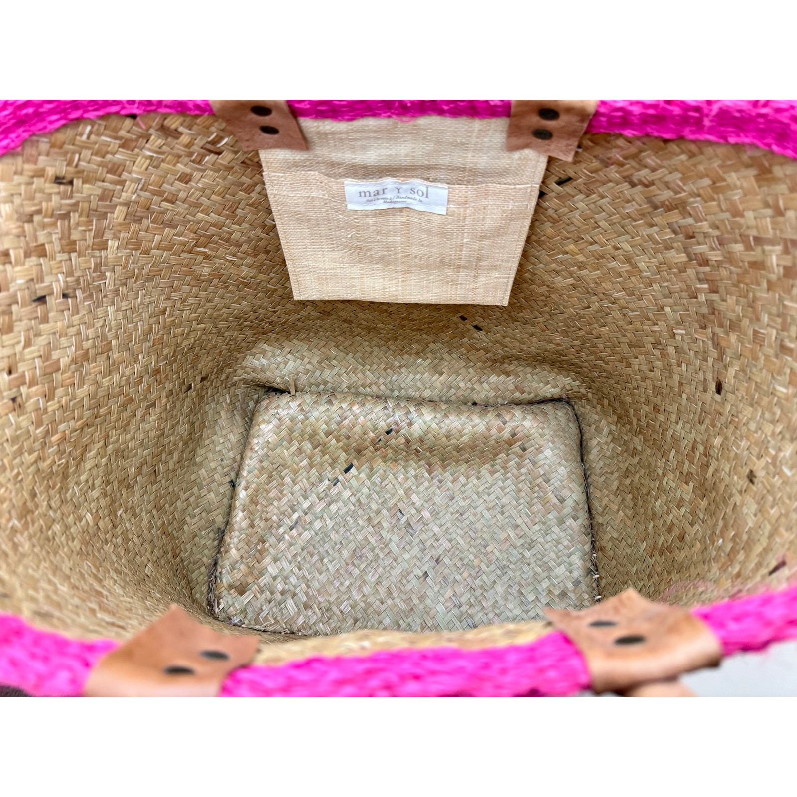 New With Tags Mar Y Sol Ibiza Tassel Tote - Pink Sisal — image 3 of 5